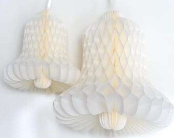 Tissue paper Honeycomb bell decoration | Christmas decoration | Hanging xmas decor