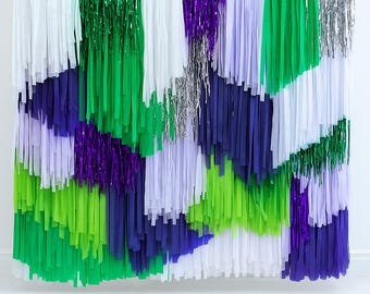 Handmade Fringe Streamer Backdrop – Party Photo Booth Decoration, Wedding, Baby Shower