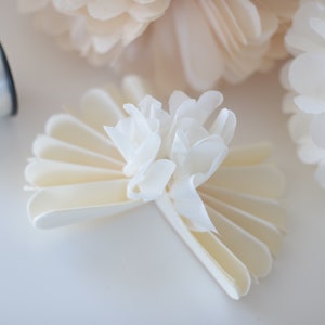 Paper decorations set of 3 Tissue paper flowers Party pom pom set Wedding decoration image 6