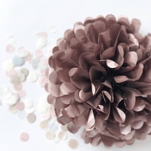 Metallic Rose Gold Tissue Paper Pom Pom: Shimmer Party Decor