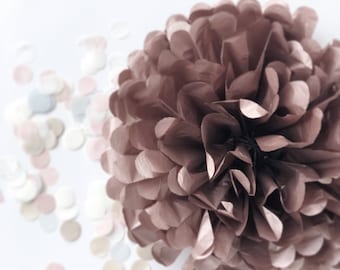 Metallic rose gold tissue paper pompom  | paper flowers | Shimmer paper decor