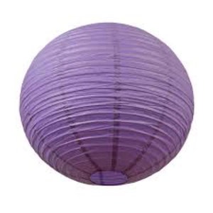Lanterne di carta viola da 12 pollici, lanterne di carta velina rotonde da appendere, decorazioni per feste e baby shower, lanterne di carta cinesi con luce LED o senza
