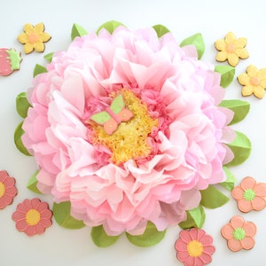 Large Pink Paper Flower Set: Party Decorations, Wedding Backdrop