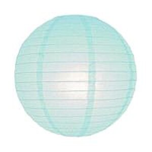5 lanterne di carta azzurre PSC con luce a LED, lanterne di carta velina rotonde, lanterne di carta cinesi sospese, decorazioni per feste e baby shower da 12 pollici