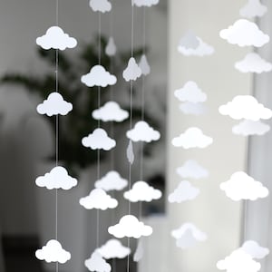 Cloud paper garland | Heart paper garland | Star paper garland