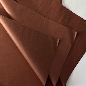 Fogli di carta velina di qualità premium color terra di Siena grezza 20/50/100 fogli 20x30" carta da regalo marrone per confezioni regalo, fiori, arti e mestieri