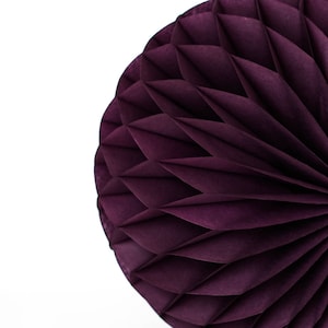Palline di carta a nido d'ape color melanzana in varie dimensioni, decorazioni per matrimonio a forma di melanzana, decorazioni natalizie, eleganti decorazioni per compleanni, decorazioni per anniversari