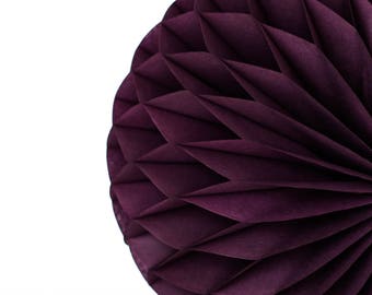 Aubergine paper honeycomb ball in various sizes, eggplant wedding, Christmas decorations, elegant birthday decorations,  anniversary decor