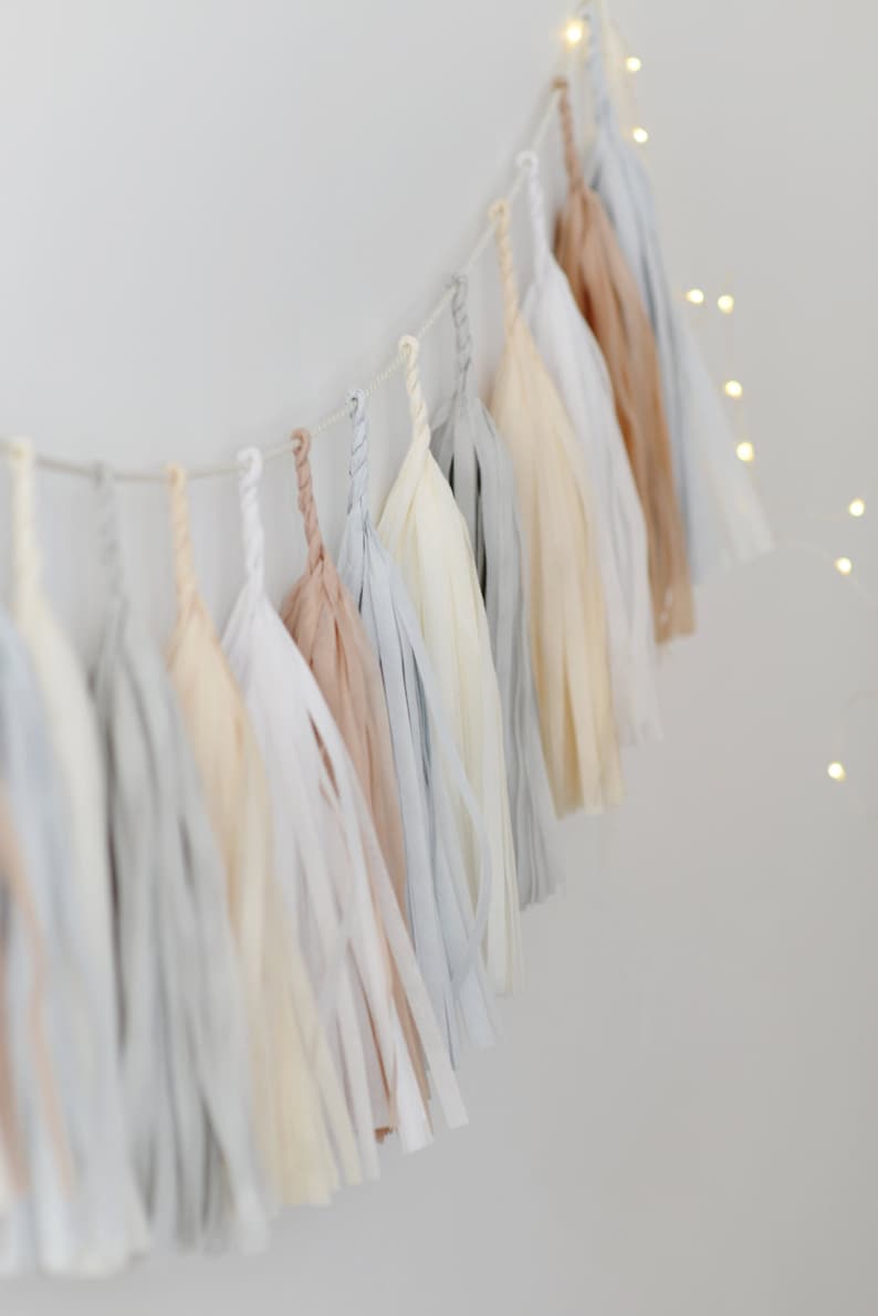 Pastel Paper Tassel Garland Birthday banner Fringe garland Etsy