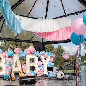 CUSTOM Ceiling Aerials Fringe with Strands gender reveal Birthday party Decor Anniversary Wedding Backdrop Ceiling fringe dance floor