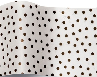 Black Dots Tissue Paper Sheets 20x30 | Printed Wrapping Paper | Printed Gift Wrap for Parties, Packaging & Crafts