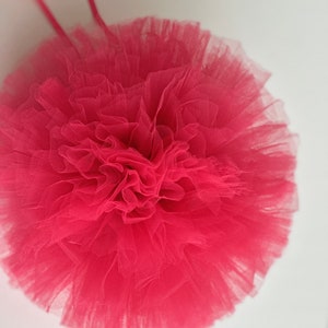 Tüll Pom Poms Rosa - Hochzeitsdekoration, Tüllkugeln für Babyparty, Geburtstag, Mädchenfest