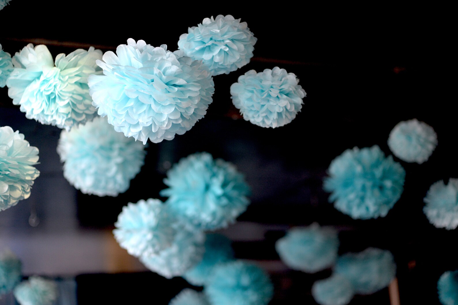 Light Blue Paper Flowers Boy Baby Shower Winter Holiday Etsy