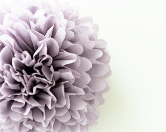 Dusty Purple Paper Pom Pom: Fluffy Wedding Decor