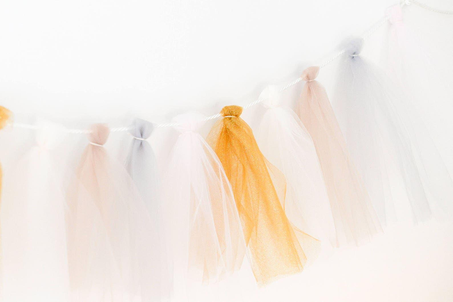 Tulle Tassel Garland Birthday Party Banner Nursery Tulle Etsy