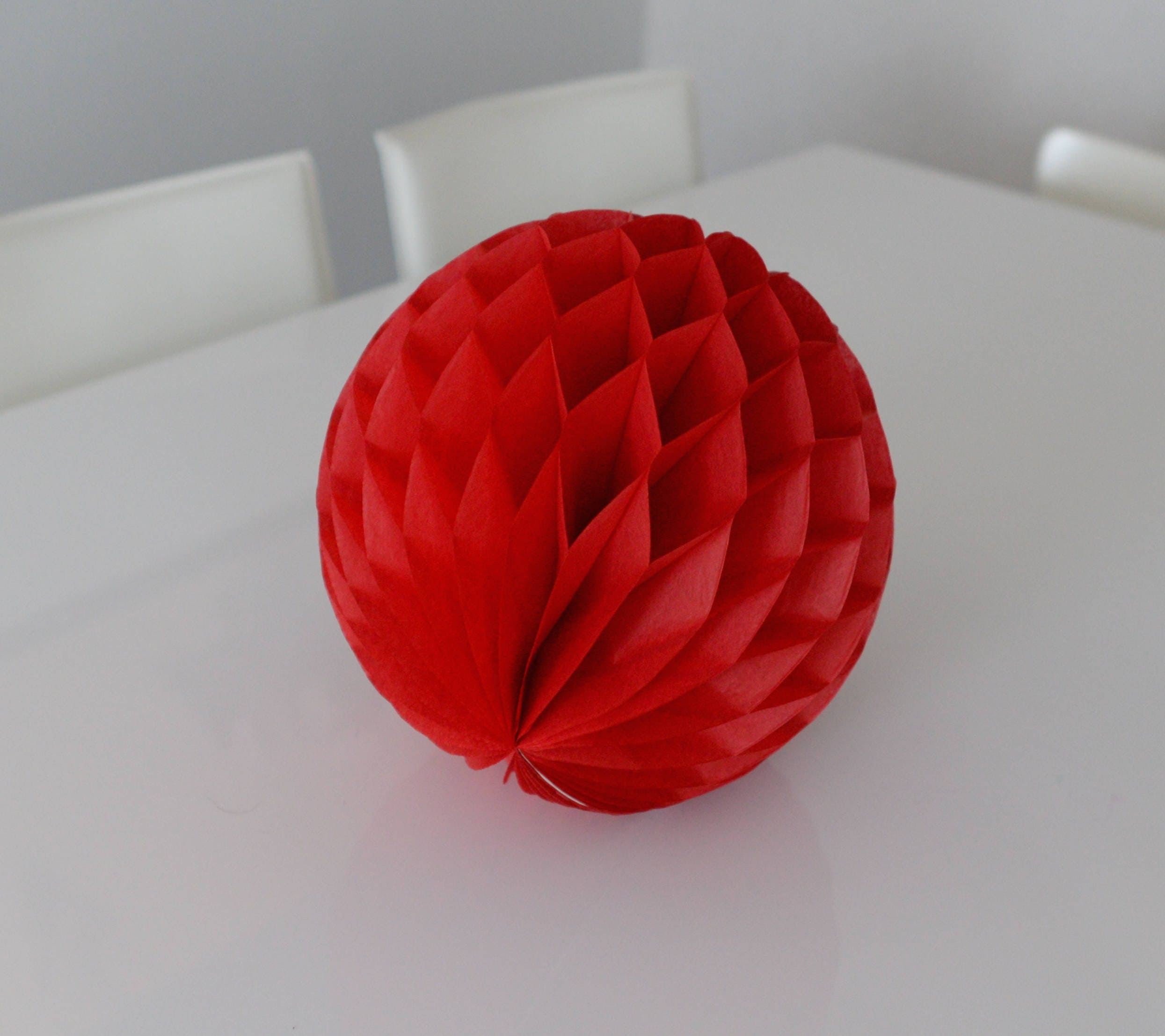 Palla A Nido D'ape A Forma Di Uovo Di Pasqua 6 Cm – Rosa – Decorazione Di Carta FSC Da Appendere