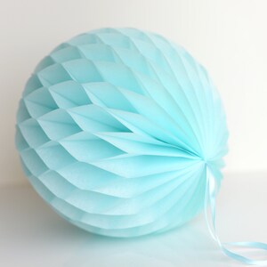 Decorazioni per feste con palline a nido d'ape in carta azzurra per baby shower, rivelazione del sesso, matrimonio, compleanno, vetrina, sfondo fotografico