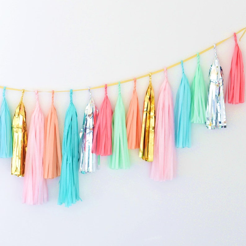 Paper Tassel Garland Birthday Garland Party Decoration Etsy