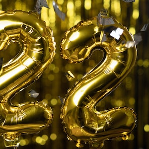 40-inch folieballonnen met cijfers in goud, zilveren heliumballon met gigantische cijfers Verjaardag nieuwjaarsfeestdecoraties