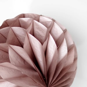 Handcrafted Metallic Rose Gold Honeycomb Ball: Wedding, Party Decor