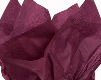 Dubonnet tissue paper sheets Premium quality burgundy gift wrap paper 30x20" acid free craft paper retail packaging maroon tissue paper