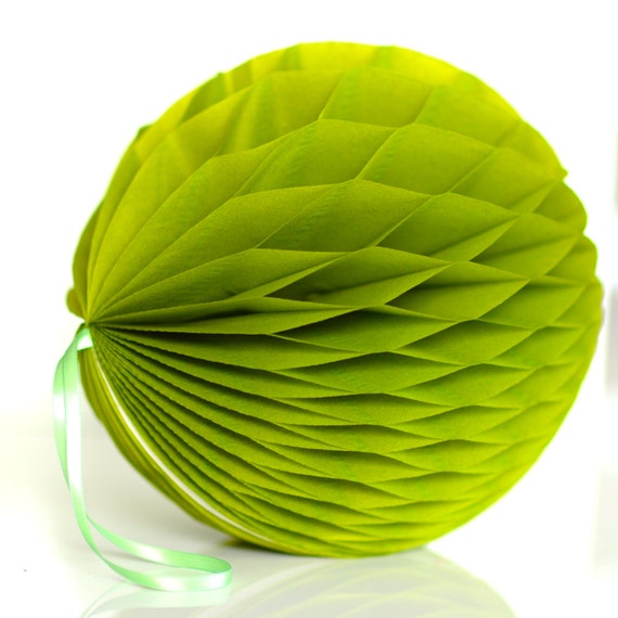 Aloe green paper ball Paper pom pom Birthday decoration