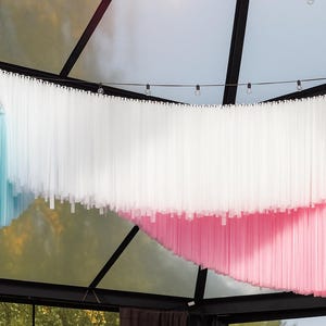 Fringe  Garland – Ready to Hang Party Backdrop – Tissue Paper Streamer Wall for Birthday, Baby Shower, Wedding, Photo Booth - custom colours