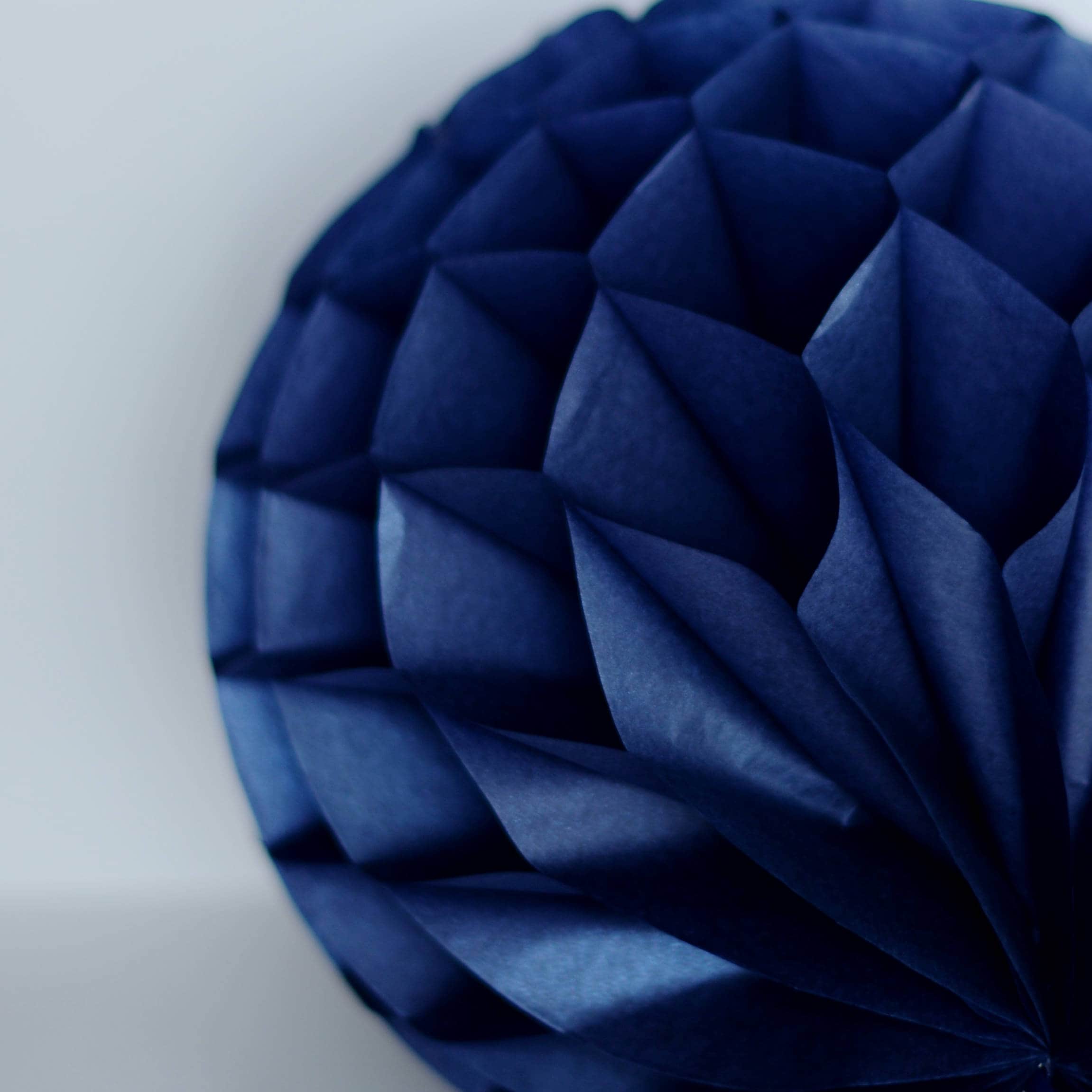 Navy Blue Paper Honeycomb Ball