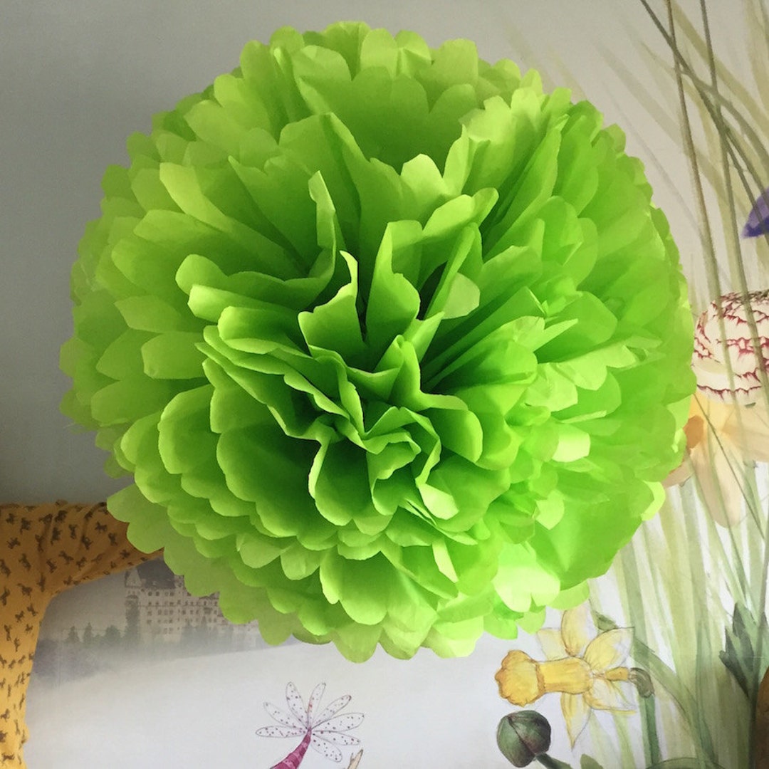 Large Paper Pom Poms Tissue Paper Pom Poms Paper Flowers Etsy