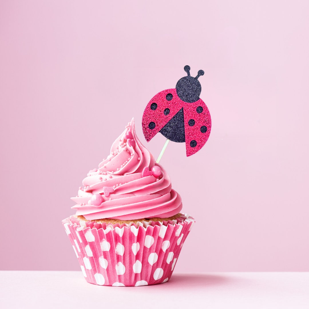 Ladybug Cupcake Toppers X 4 Party Decorations - Ladybird Birthday Decor, Table Décor - Etsy