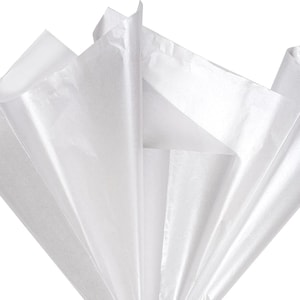 20 x 30 Satinwrap Tissue Paper - White PEARL - Crystalized Texture - Gift Wrapping, DIY Crafts, Wedding Decor, Party Supplies