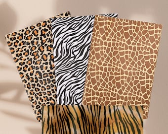 Papel de seda con estampado de animales salvajes - Papel de regalo con estampado de selva - 20 hojas - Artículos para fiestas de cumpleaños y regalos