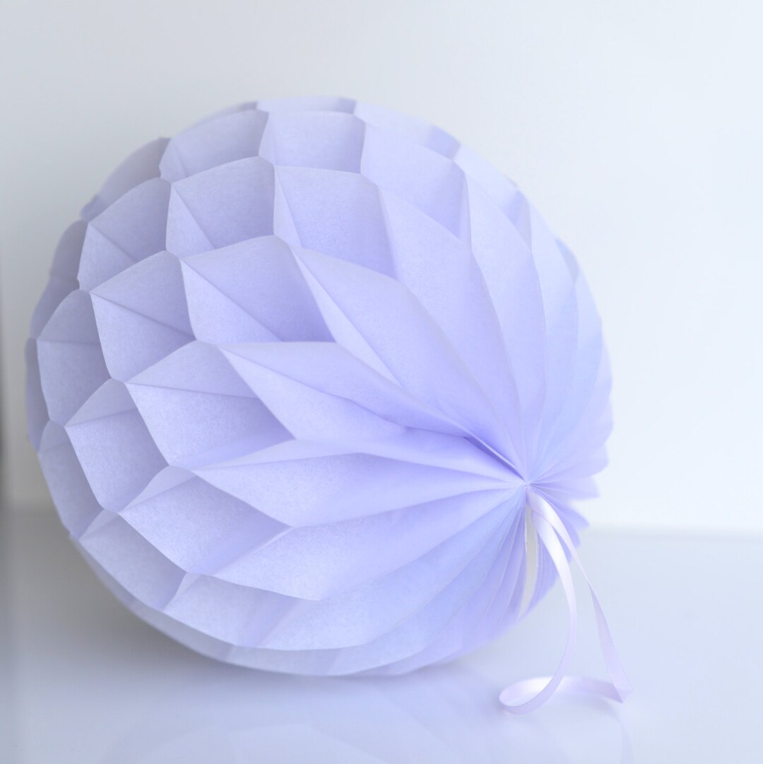 Mist Paper Honeycomb Ball Party Decorations Pale Lilac Wedding ...