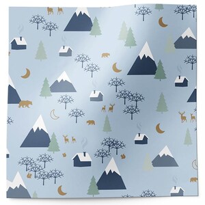 Alpine Holidays kersttissuepapier – Milieuvriendelijke zuurvrije cadeauverpakking voor de winter, hoogwaardige kerstverpakking en knutselvellen