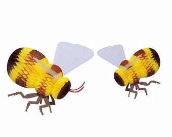 Abeilles en nid d'abeille en papier fait main - Décorations de fête respectueuses de l'environnement, décoration d'anniversaire de bourdon et de baby shower