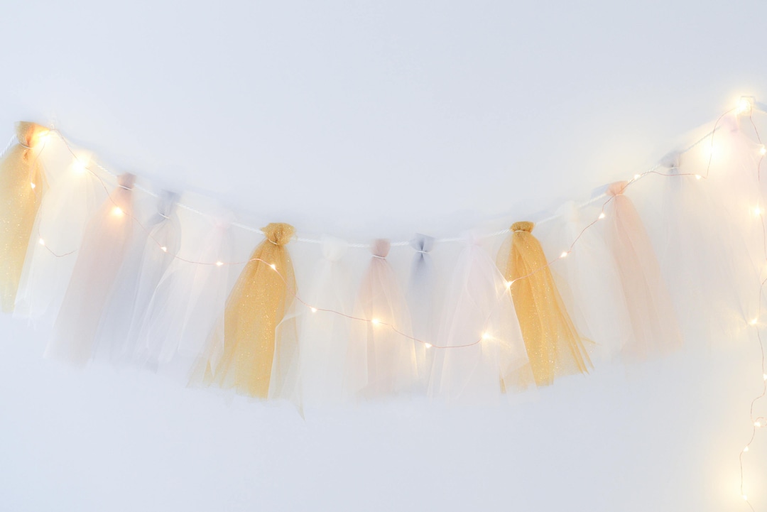 Tulle Tassel Garland, Birthday Party Banner, Nursery Decor, Fairy