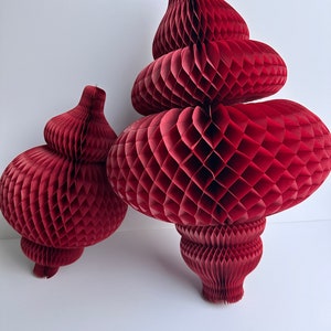 Decorazioni per feste a nido d'ape in carta bordeaux, 67 cm, palline di carta da 45 cm, decorazioni natalizie, decorazioni per matrimoni, vetrine per Capodanno