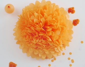 Apricot Tissue Paper Pom Pom: Fluffy Party Decoration