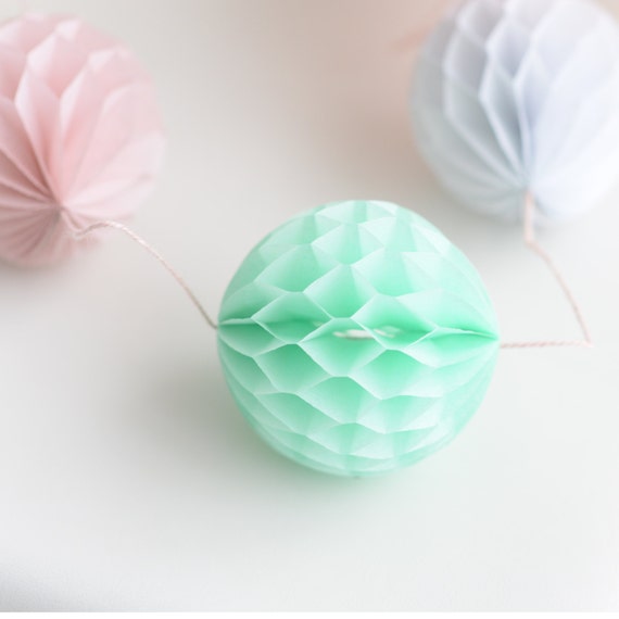 Decorazioni Compleanno Stile Boho - Festoni, Pompon E Ghirlande In Carta Beige Pastello - Foto 5