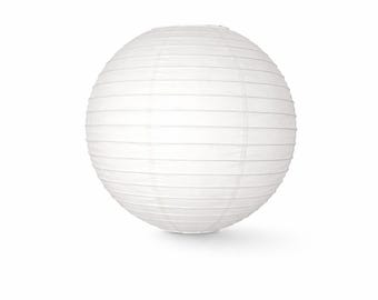 12 Inch White Paper Lantern, Round Hanging Decoration (Optional LED Light)