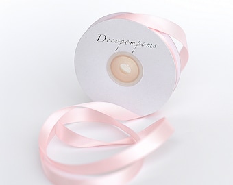 Rosa Doppelseitiges Satinband: 25 m Rolle (6 mm/12 mm)