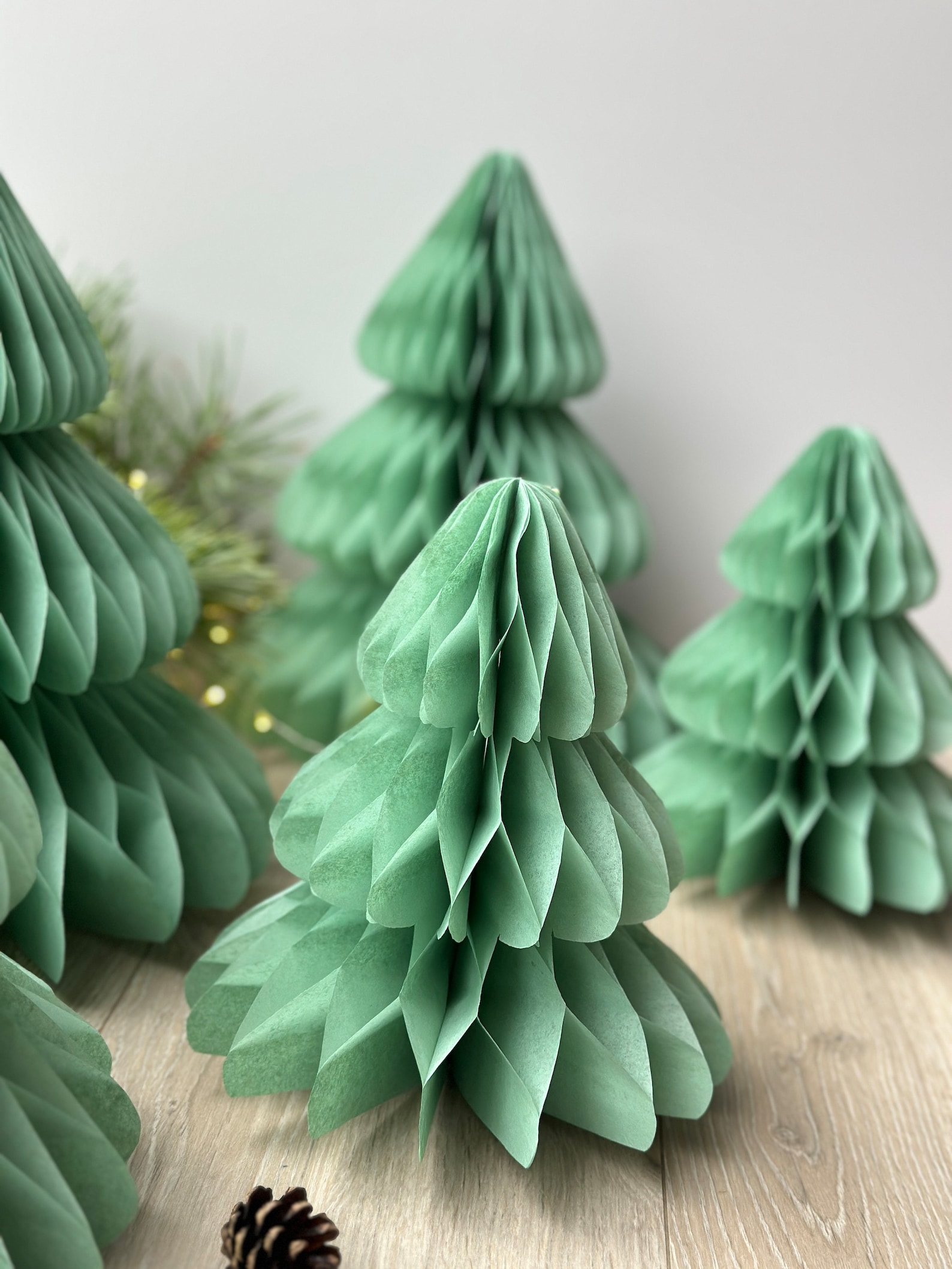 Sage Green Paper Christmas Tree Dusty Green Etsy UK