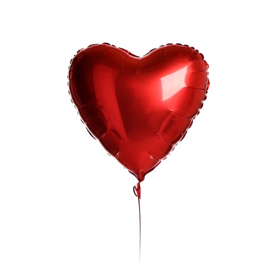 18 Heart Foil Balloon Red X 6 Pack Heart Balloons, Foil Helium
