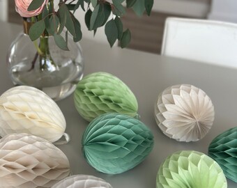 12 Uova Di Pasqua 3D A Nido D'ape – Decorazioni Sospese In Carta, Colori Assortiti, Con Cordino Per Appendere