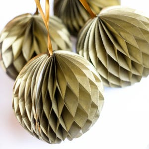 Metallic gold and copper paper honeycomb ball party decoration set 16 PSC Fall wedding Christmas baby shower office decorations image 7