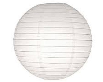 White Round Paper Lantern  - Wedding Party Decorations with LED light