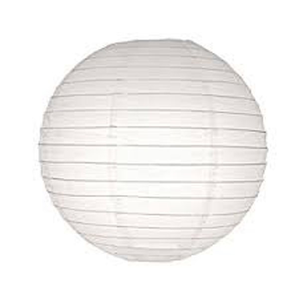 White Round Paper Lantern  - Wedding Party Decorations with LED light