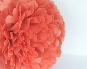 Sandstone Paper Pom Pom: Rusty Orange Party Decoration