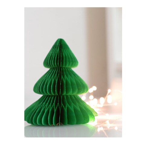 LARGE HONEYCOMB CHRISTMAS TREE TABLE CENTREPIECE CHRISTMAS PARTY DECORATION 30CM 