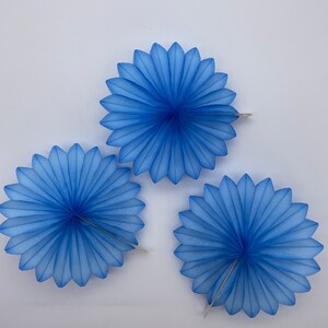 Mini Paper Fan Blue Mini Paper Fans 5 Fans Set Christmas Tree Decorations Holiday Home ...